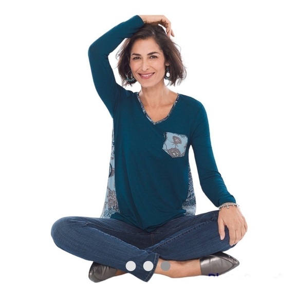 Chico’s Woman’s Paisley Woven-Back Tunic Plus Size L - Picture 4 of 14